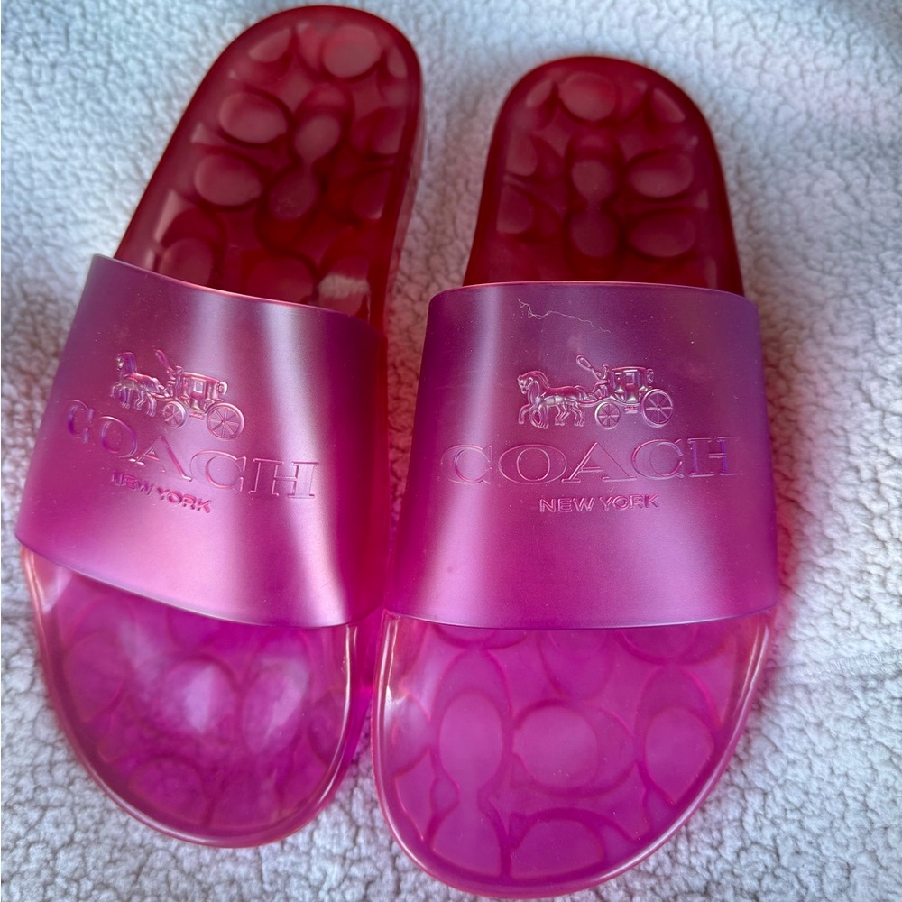 Coach size 9 jelly sandals